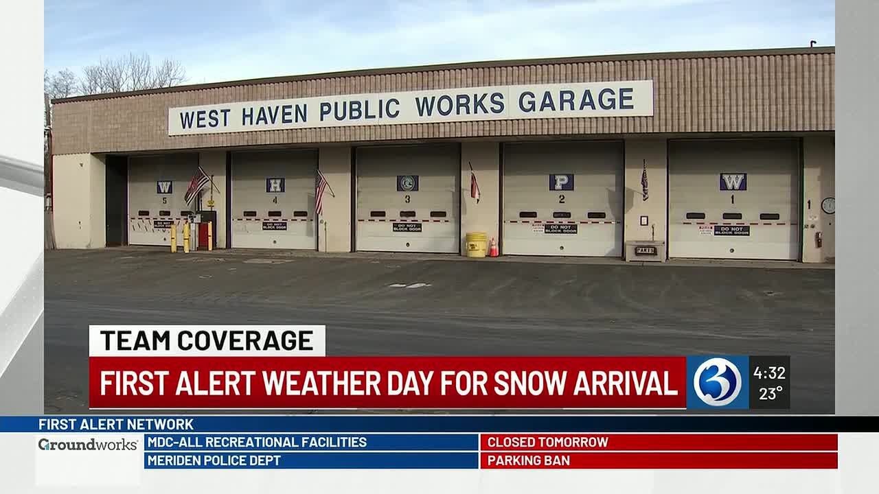 West Haven prepares for snowstorm with 22 crews, parking ban starts at 7 p.m.