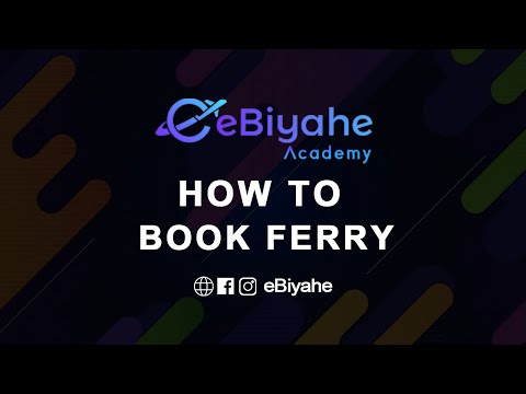 How to Book Ferry eBiyahe Portal
