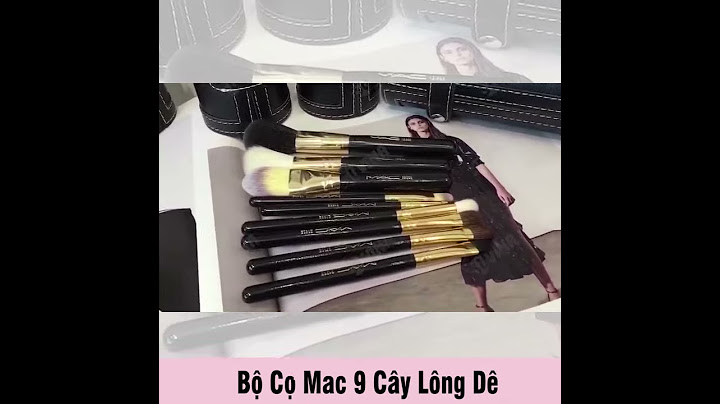 Bộ dụng cụ trang điểm mac màu hồng