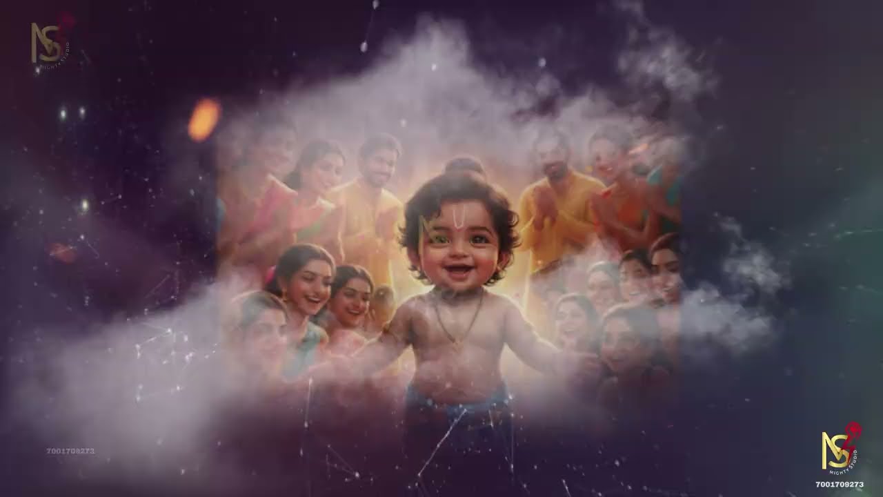 Cute Radha Krishna Theme Baby Name Reveal Video |MIGHTY STUDIO| AI VIDEO | NAME REVEAL |