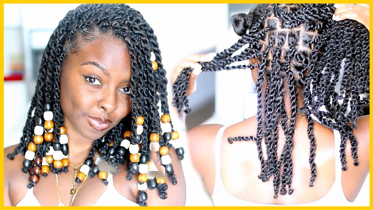 DIY Short Marley Twist w/ Beads cuz we CYUTEEE