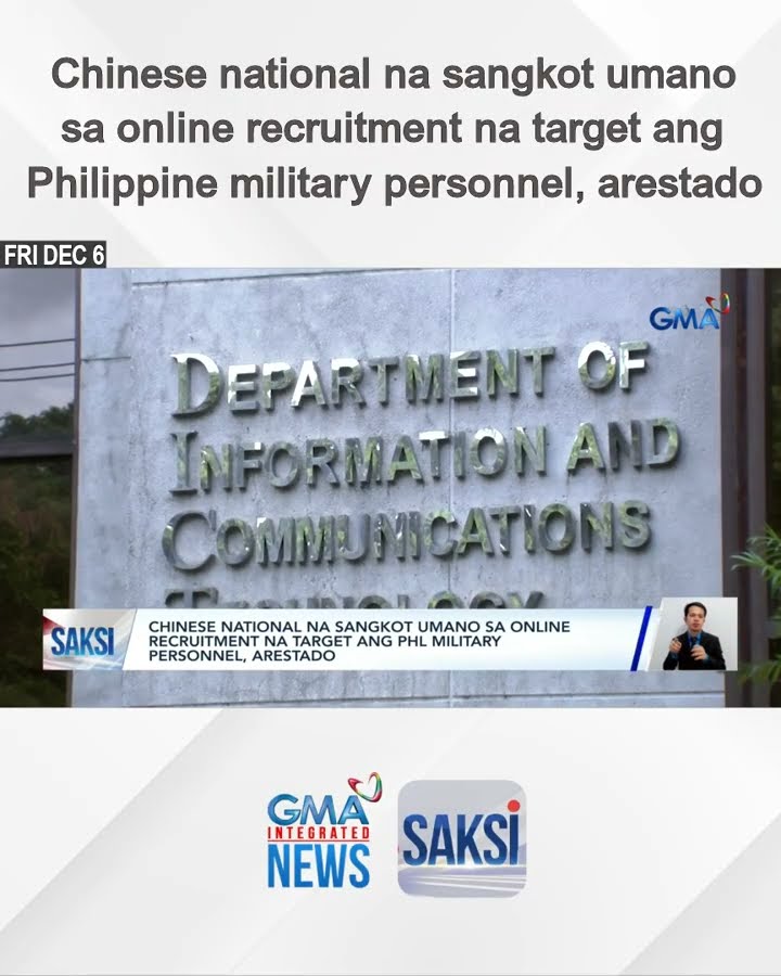 Chinese national na sangkot umano sa online recruitment na target ang Philippine military... | Saksi