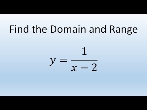 Find Domain and Range of function y = 1/(x - 2)