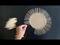 Beautiful Mirror Decorating idea with Toothpicks / DIY Room Decor /Sunburst Mirror / Easy Wall Decor