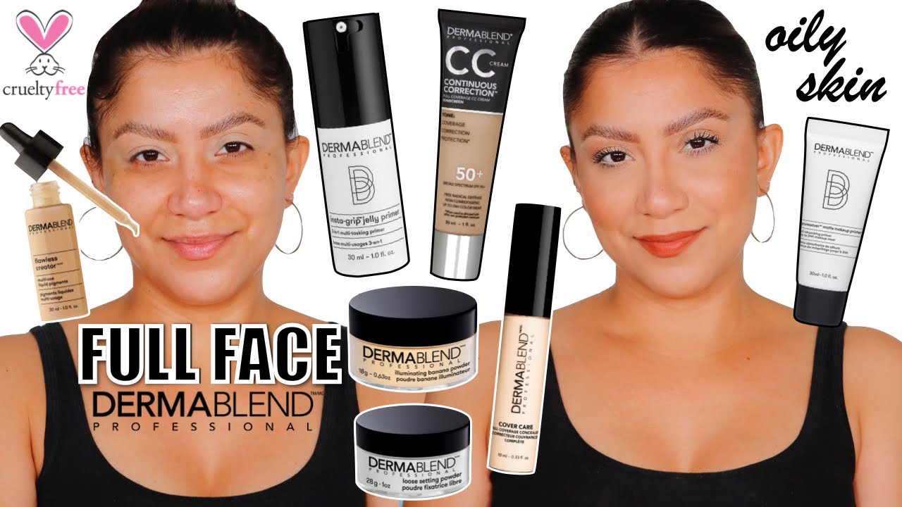 FULL FACE USING ONLY DERMABLEND COMPLEXION *everyday makeup* + WEAR TEST | MagdalineJanet