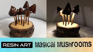 Resin Art - Magical Mushrooms Nightlights and more! Not to be Missed!