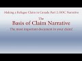 Making a Refugee Claim PART 2: The Basis of Claim Narrative