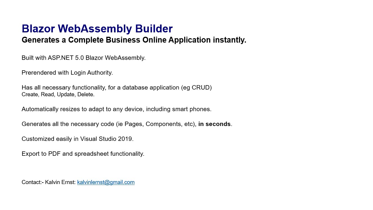 Blazor WebAssembly Builder - YouTube
