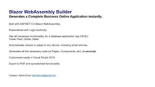Blazor WebAssembly Builder