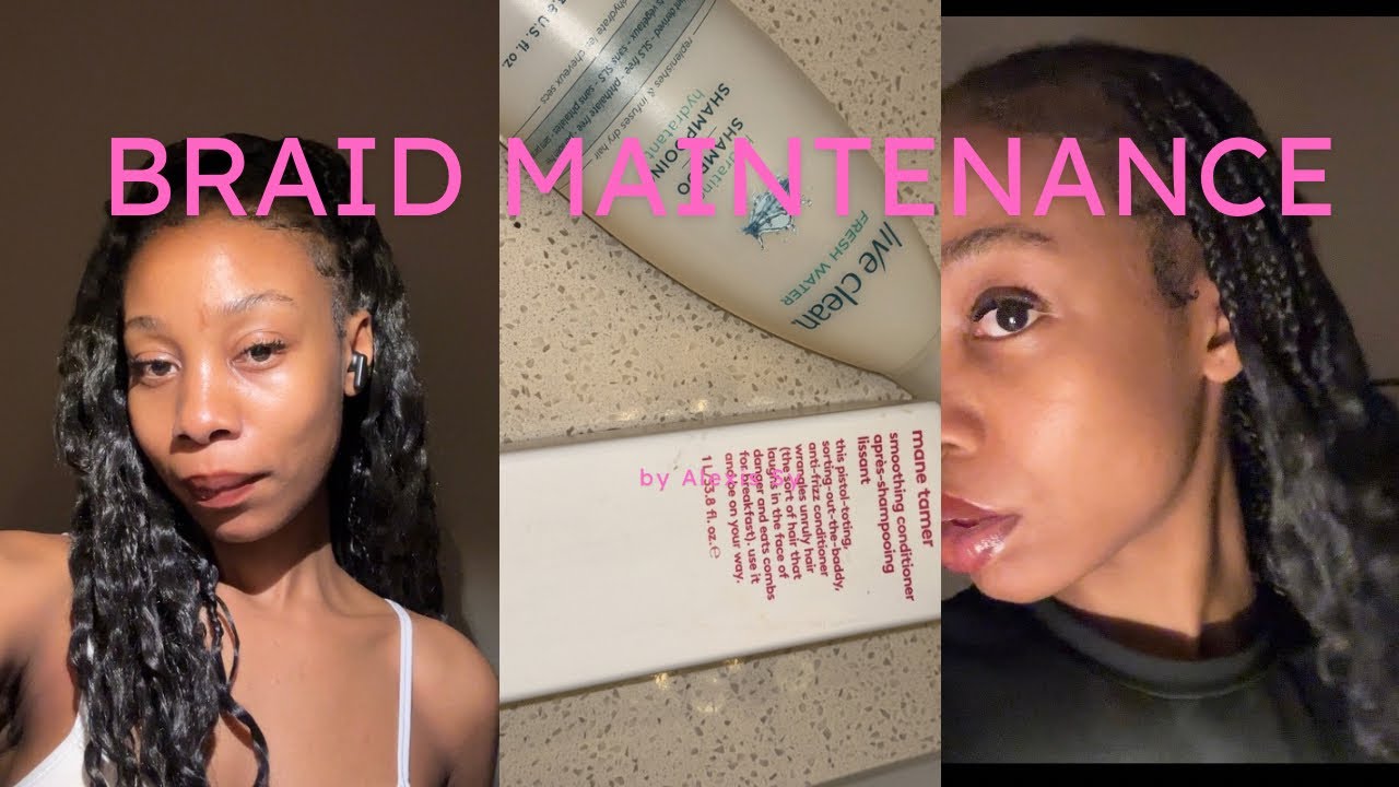 Wash day routine with box braids