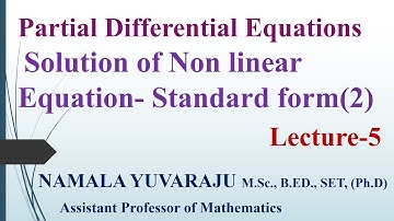 Solution of Non linear equation II Partial Differential Equations II Yuvaraju Namala II AR new world