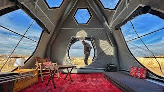 CAMPING IN THE DREAM WORLD | Camp with Air and Inflatable Tent in Cappadocia Kızılçukur Valley