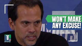 Erik Spoelstra EXPLAINS how Jaime Jaquez Jr. and Nikola Jovic IMPROVED after Celtics ELIMINATE Heat