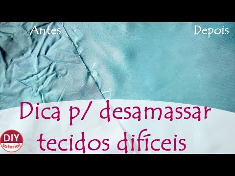 Dica para desamassar/desenrugar tecidos difíceis (DIY Tutorial)