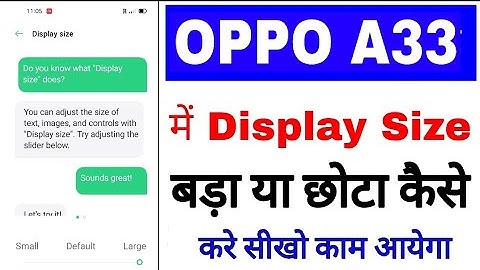 oppo A33 me display size Chhota bada kaise kare।how to increase descrease display size in oppo a33