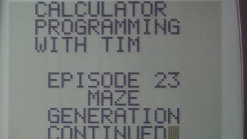 Calculator Programming - Episode 23: Maze Generation Set Union