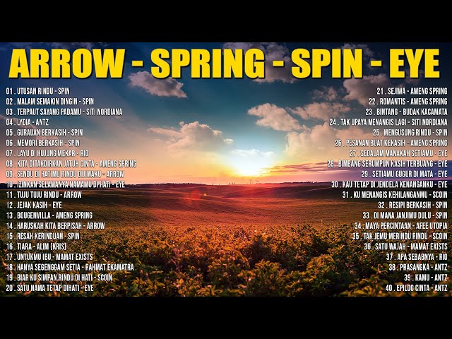 Arrow - EYE - Spin - Spring | Lagu Jiwang Melayu 80 90an - Lagu Slow Rock Malaysia 90an Terbaik class=