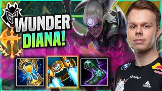 WUNDER IS A GOD WITH DIANA! - G2 Wunder Plays Diana JUNGLE vs Karthus! | Patch 11.15