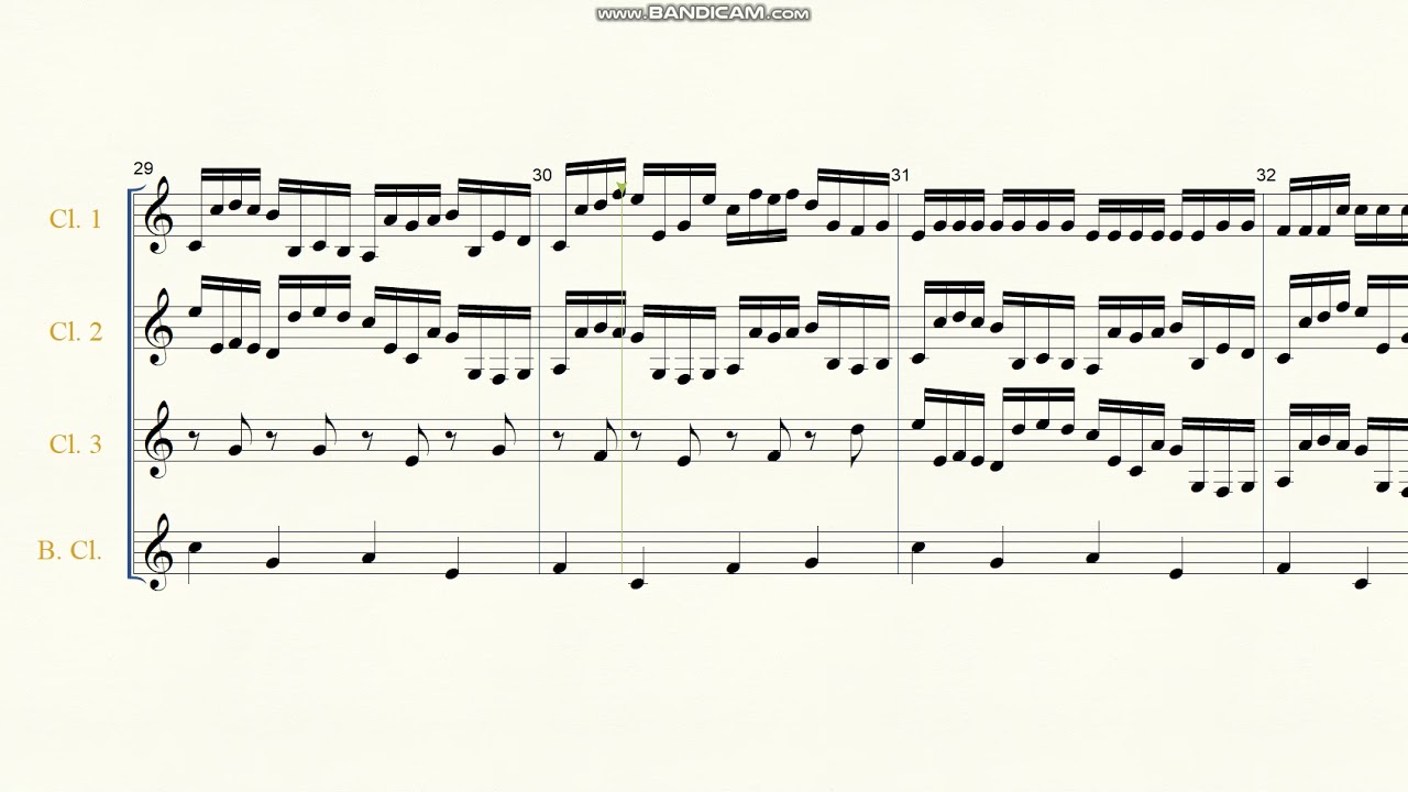 J. Pachelbel - Canon in D-dur,  arr. for Clarinet Quartet