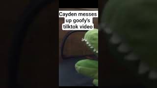 Cayden Messes Up Goofys Tiktok Video Original Video From Talony2K
