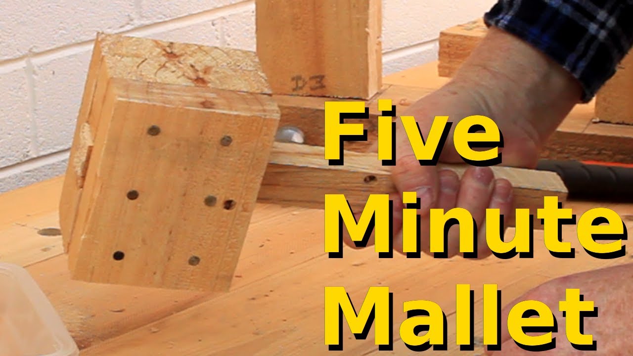 деревянный молоток за 5 минут
