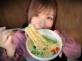 【ASMR】ペペロンチーノをちゅるんと食べます,먹방／Peperoncino,Eating Sounds【ひびやんTV】