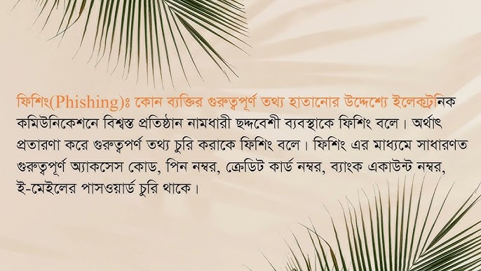 ফিশিং কাকে বলে: ইন্টারনেট নিরাপত্তার জন্য গুরুত্বপূর্ণ তথ্য