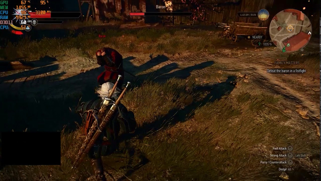 The Witcher 3 Death March Bloody Baron Fist Fight YouTube