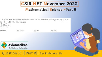 Question 35 | CSIR NET Nov 2020 | Part-B | Mathematical Science | By Prabhakar Sir