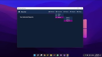 Moderne menubalk met meerdere niveaus voor WinForms - Kimtoo MenuBar - C# VB.NET