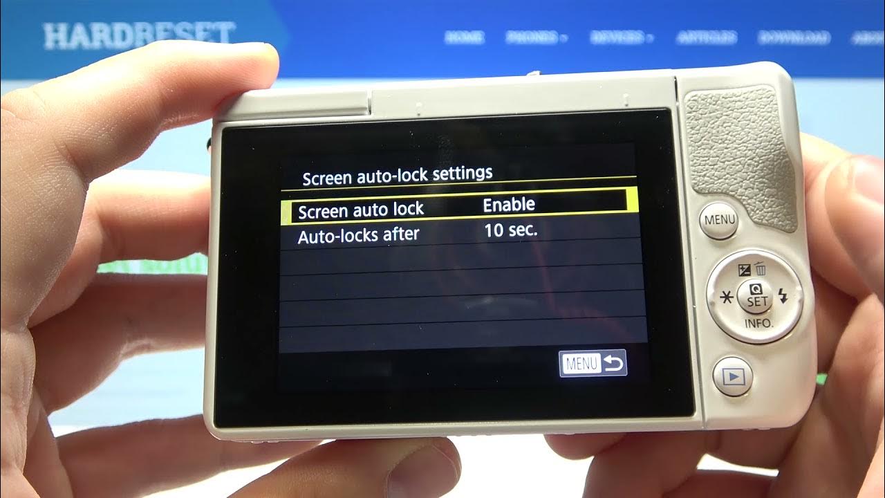 How to Enable or Disable Screen Auto Lock Feature on Canon EOS M10