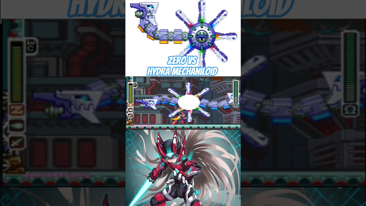 MegaMan Zero GBA Boss Fight Zero vs Hydra Mechaniloid 