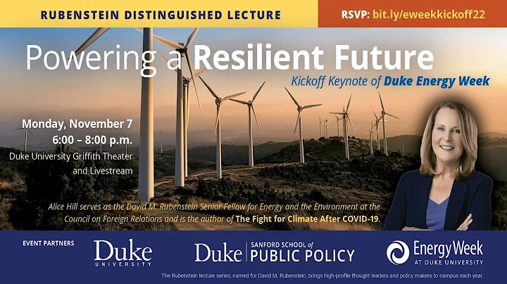 Rubenstein Lecture | Powering a Resilient Future