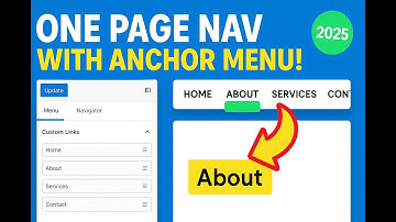How to Create One Page Navigation in WordPress with Anchor Menu (Step-by-Step Guide) Tutorial 2025