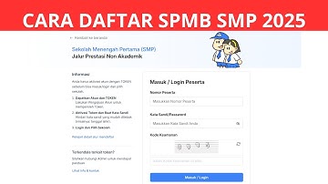 CARA DAFTAR SPMB SMP 2025