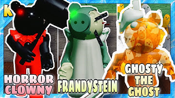 How to get “HORROR CLOWNY”, “GHOSTY THE GHOST”, “FRANDYSTEIN” BADGES in PIGGY RP 2 | Roblox