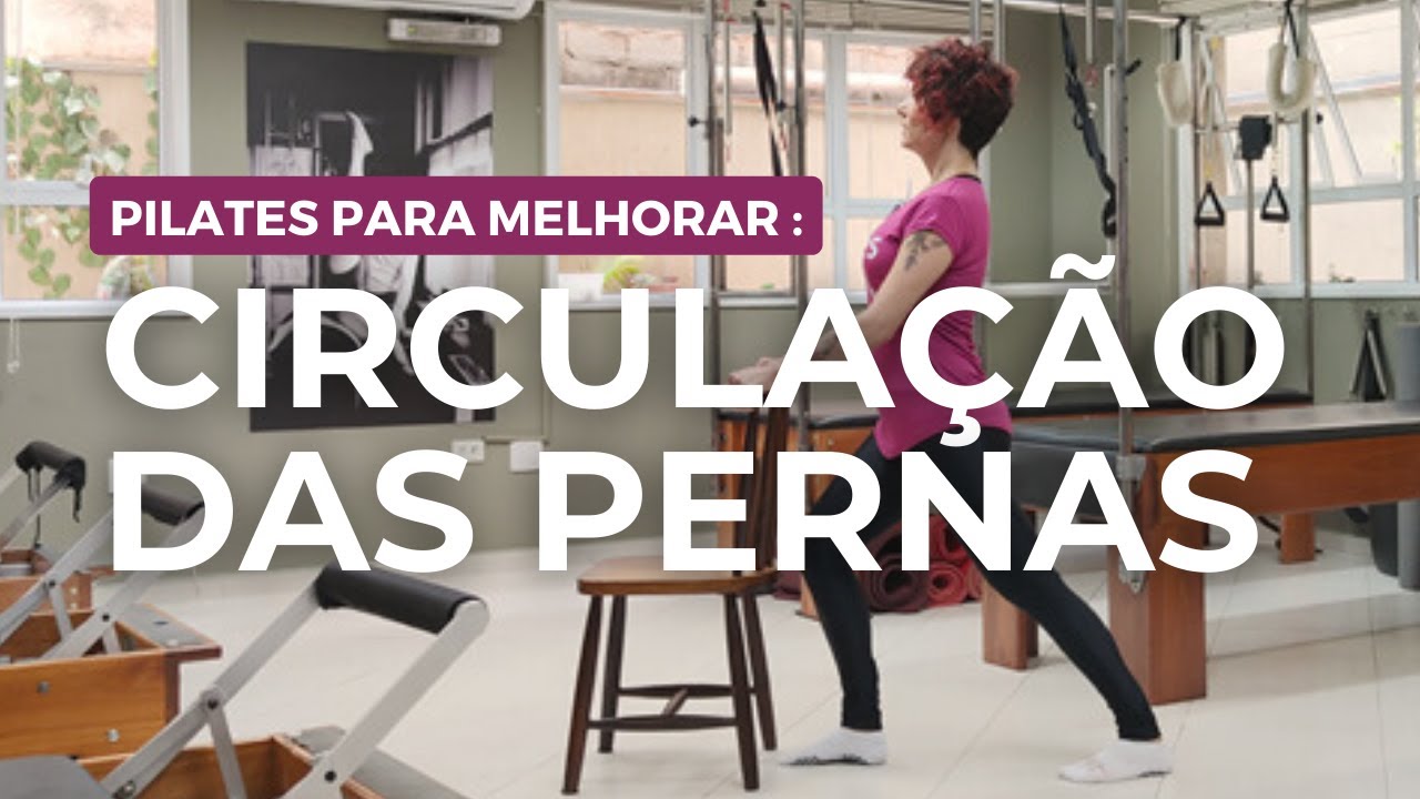 PILATES PARA MELHORAR A CIRCULAÇÃO DAS PERNAS | Exercícios sentado/em pé com 1 cadeira #Treinecomigo