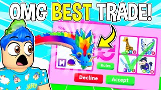 I Traded My *MEGA RAINBOW DRAGON* In Adopt Me !! Roblox Adopt Me Trading *LEGENDARY* Lunar Dragon