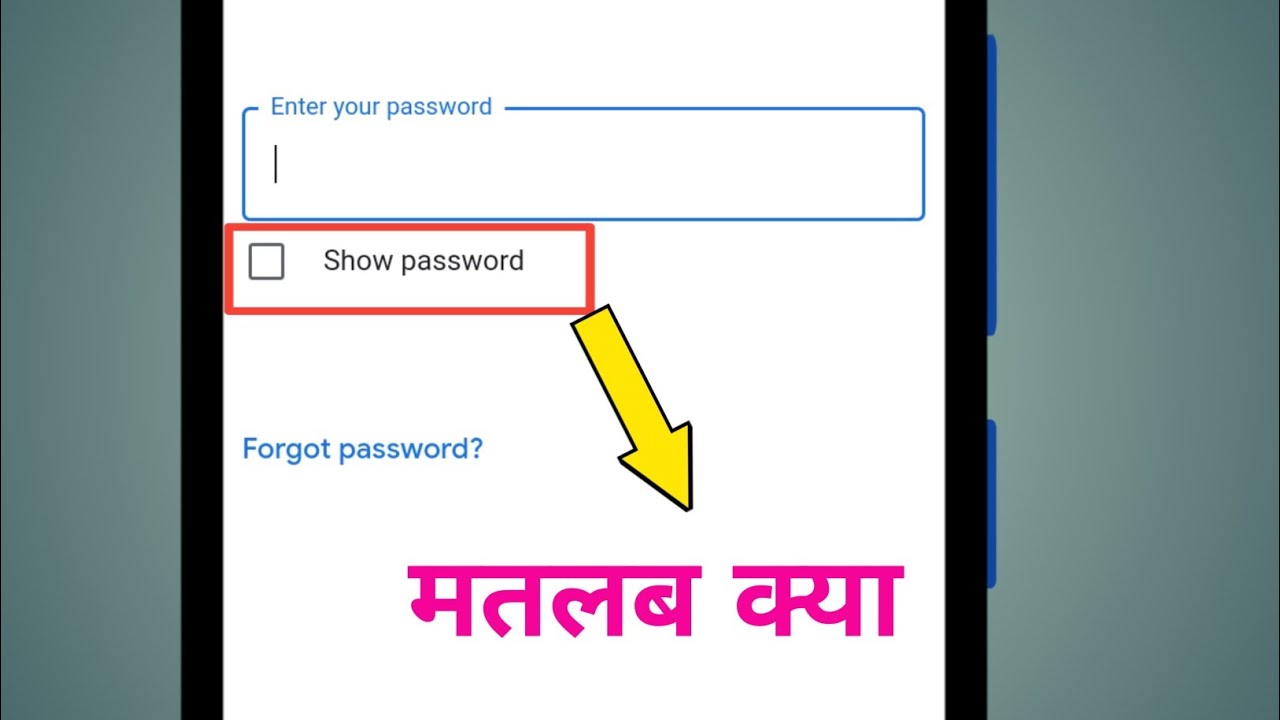 show password ka matlab kya hota hai show password kya hota hai YouTube