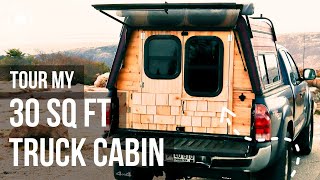 Turning my TRUCK TOPPER into a TINY CABIN | FULL TOUR | Truck Camper Build