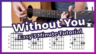 Video thumbnail of "How To Play Without You - The Kid Laroi [Guitar Tutorial / Lesson w/ Chords & Tab]"