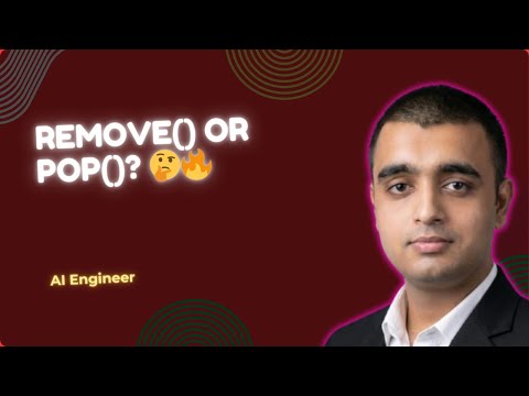 Python remove() vs pop() Explained 🔥 | List Methods You Must Know