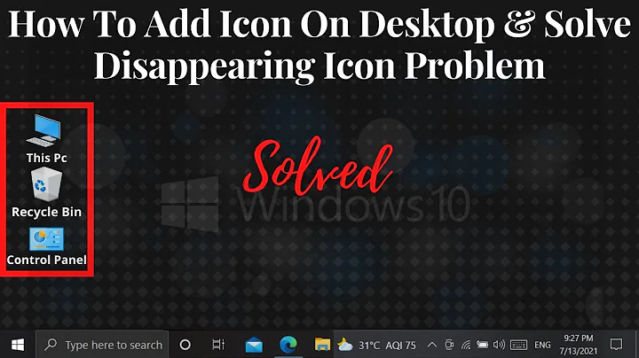 How To Fix Icons Disappearing On Desktop/Laptop. How to add icon's on desktop. Disappearing.