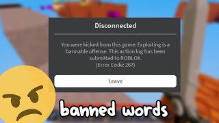 Never Say these words or you will get BANNED 😰 - Roblox Bedwars