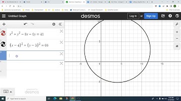V2: Circles--Completing the Square on Desmos