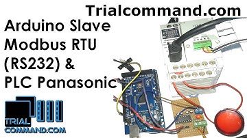 Arduino Mega 2560 Slave Modbus RTU & PLC Panasonic Master (RS232) - TrialCommand.com