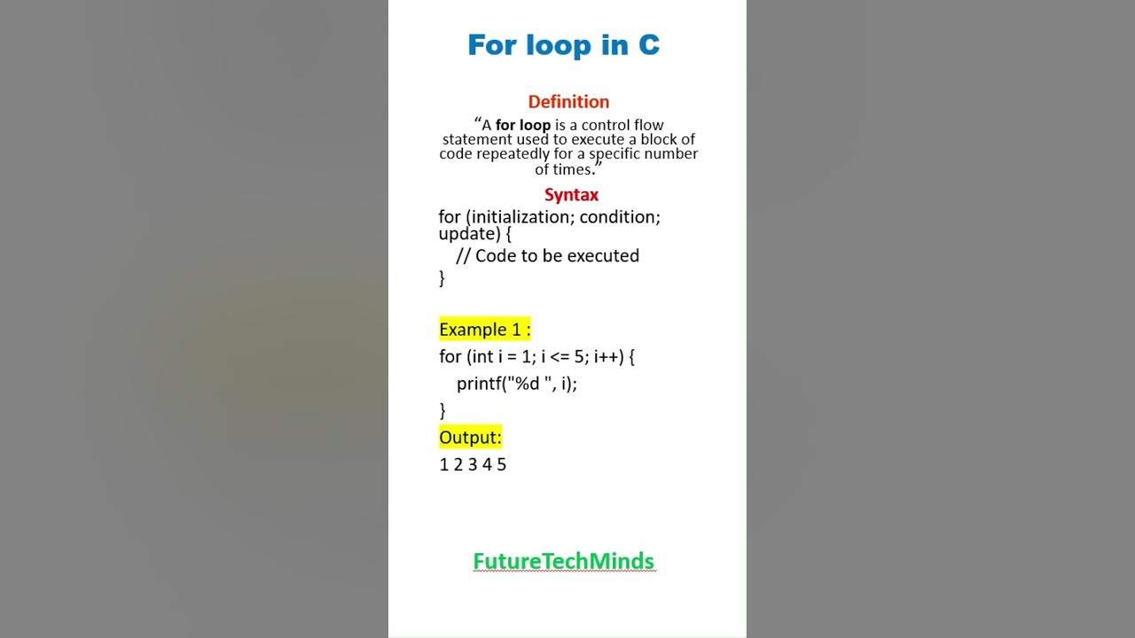 C Programming Examples One Challenge a Day-3 ! For Loops in C - YouTube