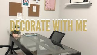 DECORATE MY WORK OFFICE WITH ME | Social Media Manager