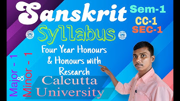 Sanskrit Syllabus 4year Hons & Hons with Research of Calcutta University Sem-1 (Major-1 & Minor-1)