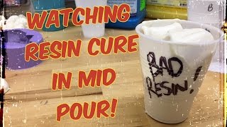 Lets Watch Resin Cure In Mid Pour Pouring Smooth-Cast 320 Resin